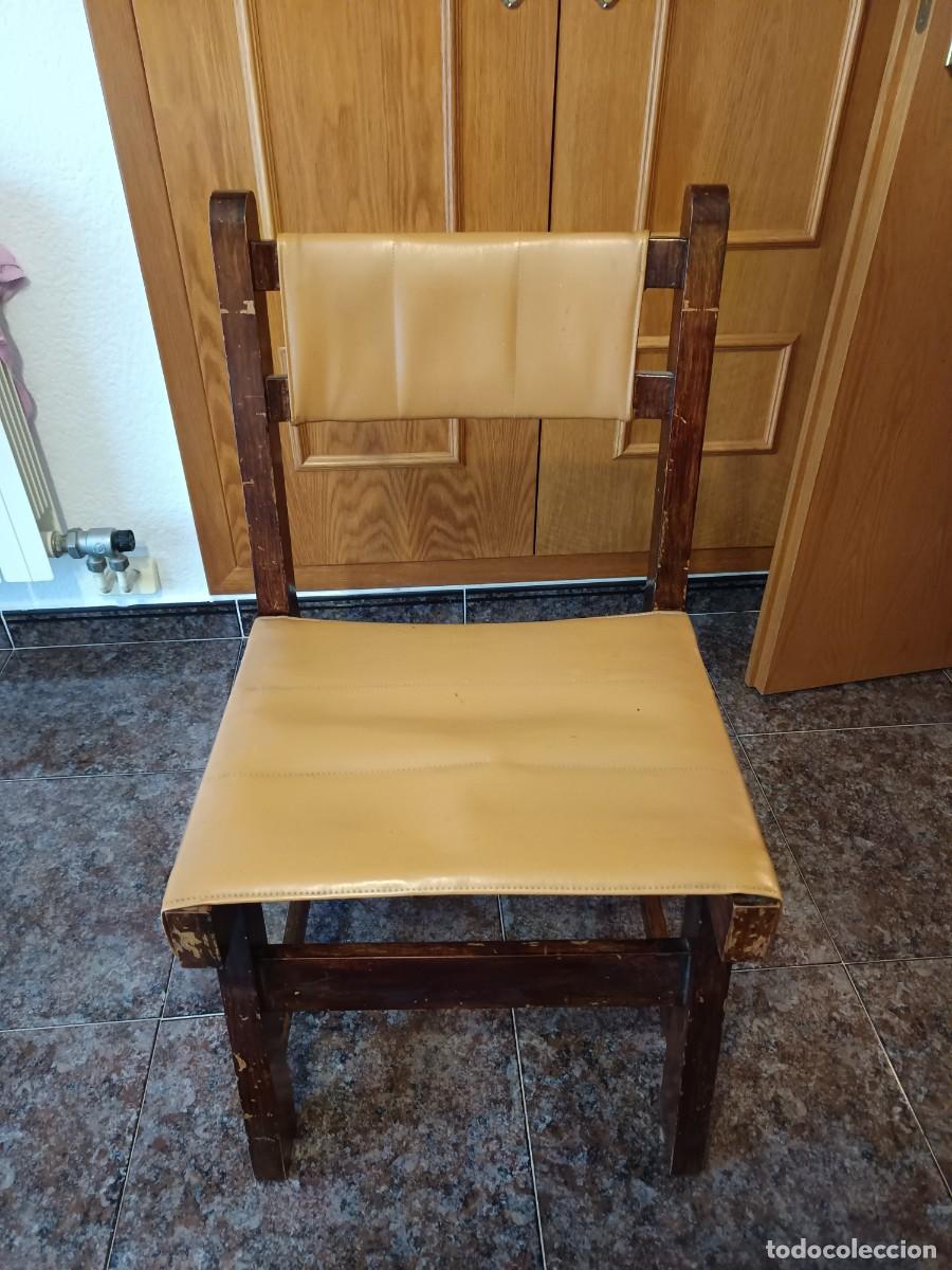 Antig&uuml;edades: Silla antigua de madera maciza - Foto 1