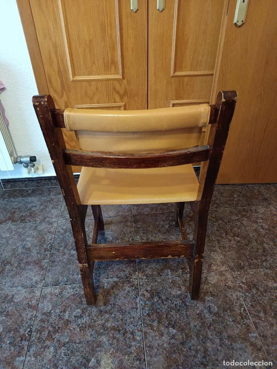 Antig&uuml;edades: Silla antigua de madera maciza - Foto 3