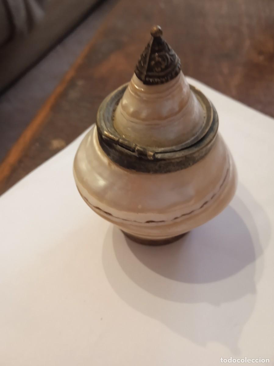 Antig&uuml;edades: RECIPIENTE CARACOLA DE N&Aacute;CAR - Foto 1
