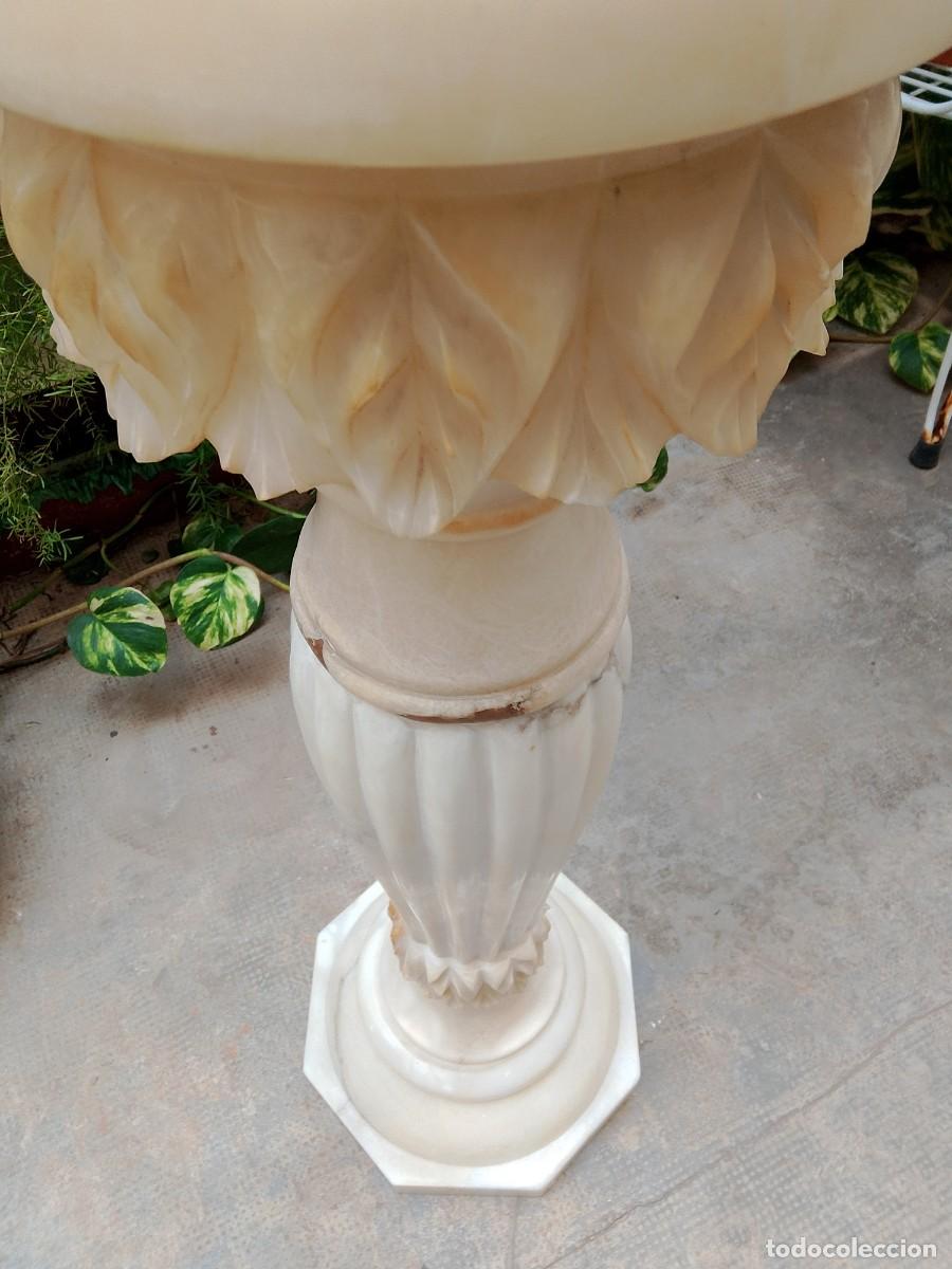 Antig&uuml;edades: pedestal y macetero de albastro- - Foto 5