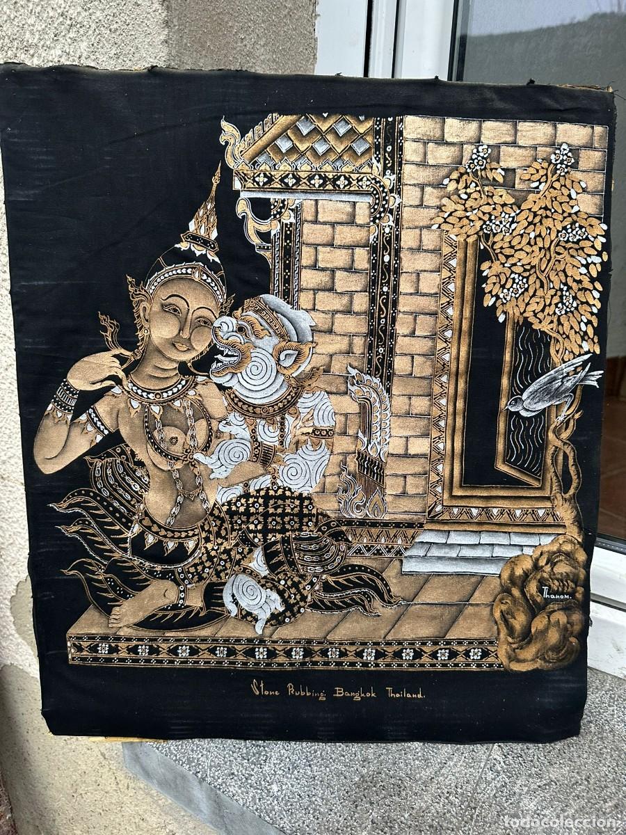 Antig&uuml;edades: Pa&ntilde;uelo de seda pintado - Foto 3
