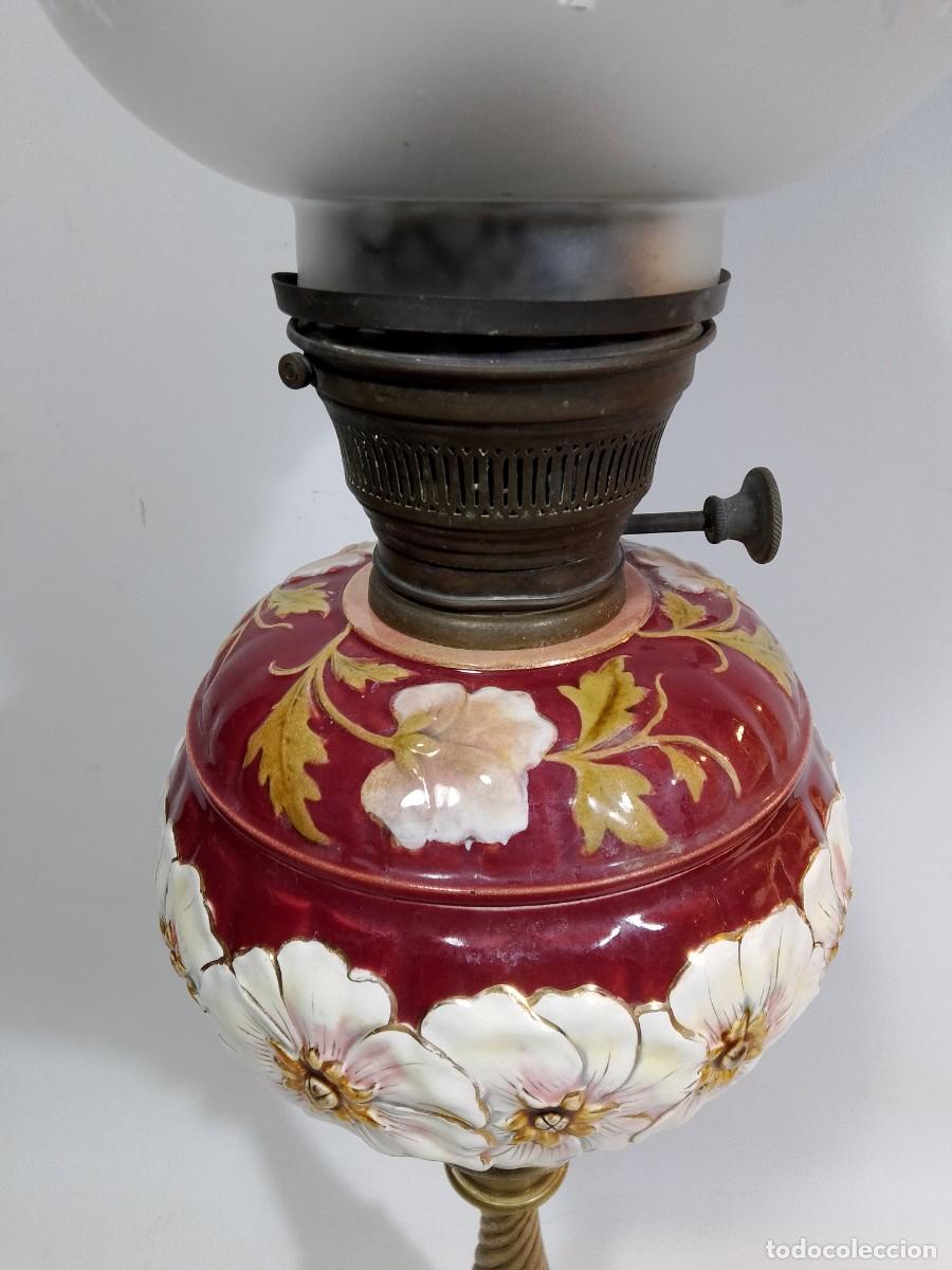 Antig&uuml;edades: antigua lampara de aceite -quinque - Foto 3