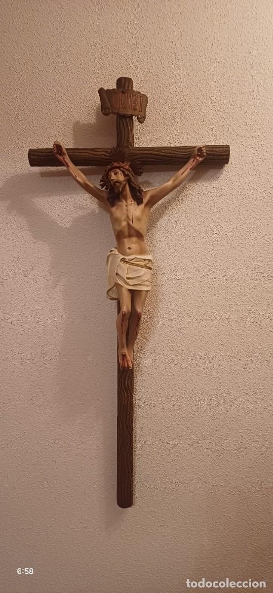 Antig&uuml;edades: Crucificado olot. 50 cm - Foto 1
