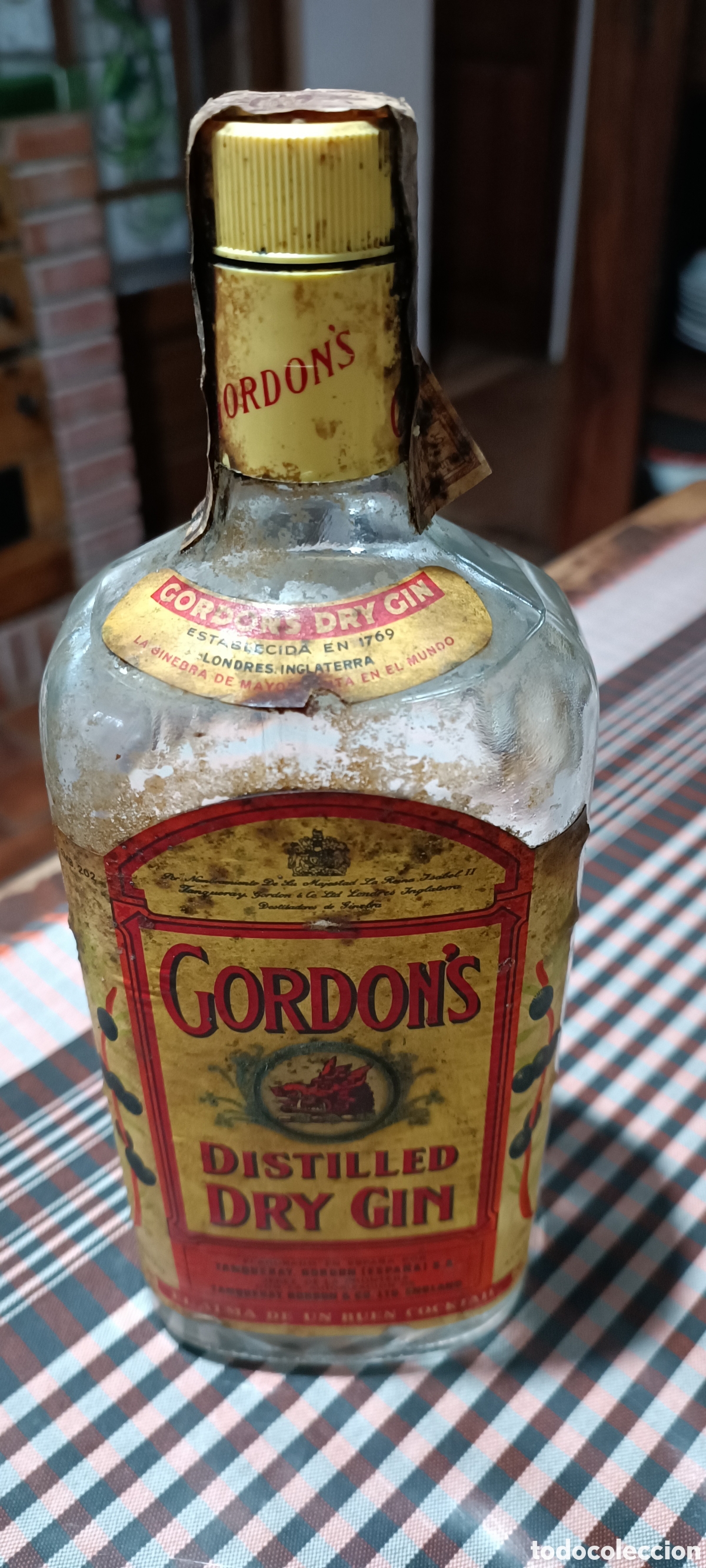 Antig&uuml;edades: Botella Gordons antigua - Foto 1