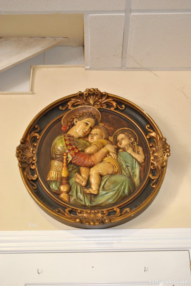 Antig&uuml;edades: RETABLO MEDALL&Oacute;N RELIGIOSO - Foto 3