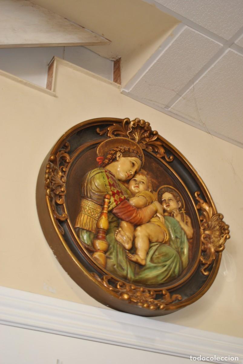 Antig&uuml;edades: RETABLO MEDALL&Oacute;N RELIGIOSO - Foto 4