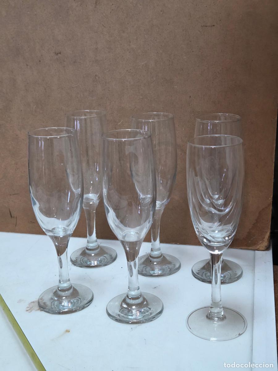 Antig&uuml;edades: 6 copas de cristal vintage - Foto 2