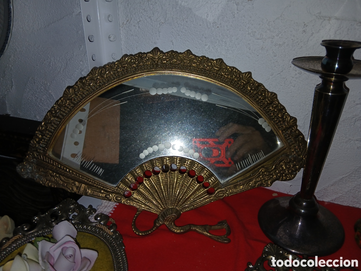 Antig&uuml;edades: Abanico de cristal y metal - Foto 1