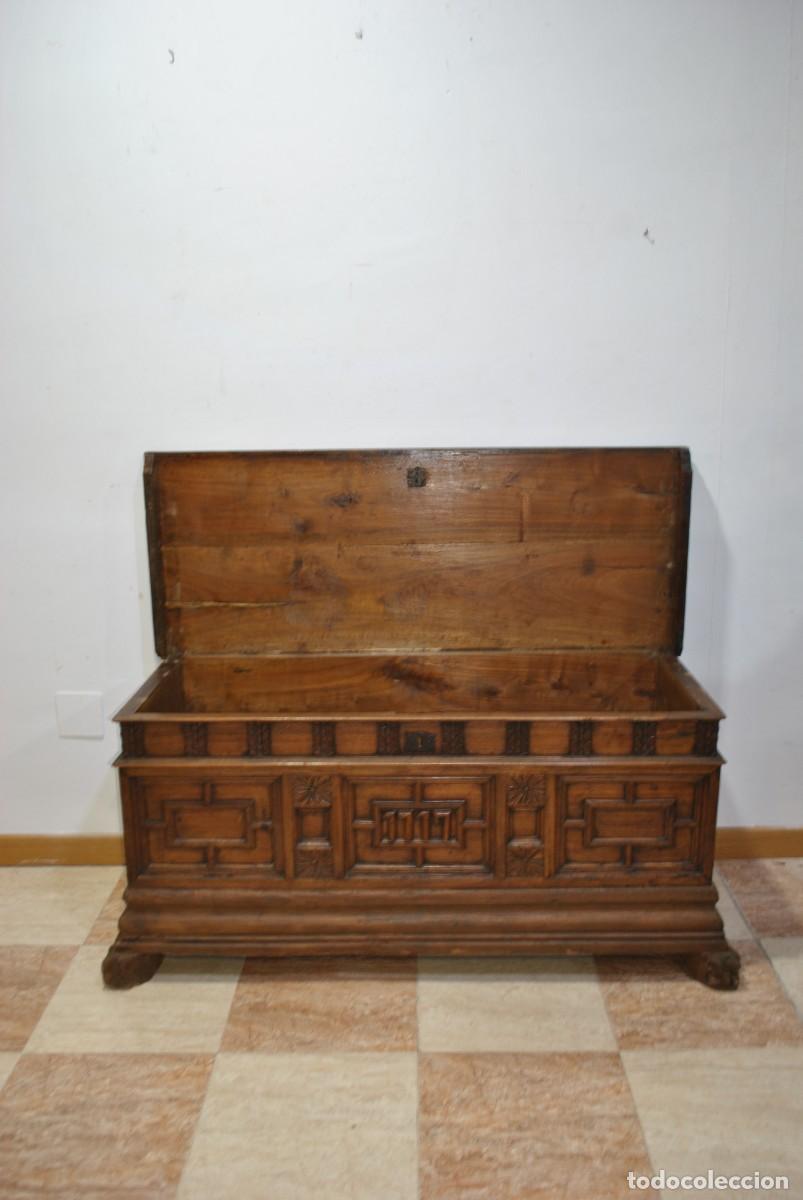 Antig&uuml;edades: ARC&Oacute;N TALLADO MADERA NOGAL - Foto 5
