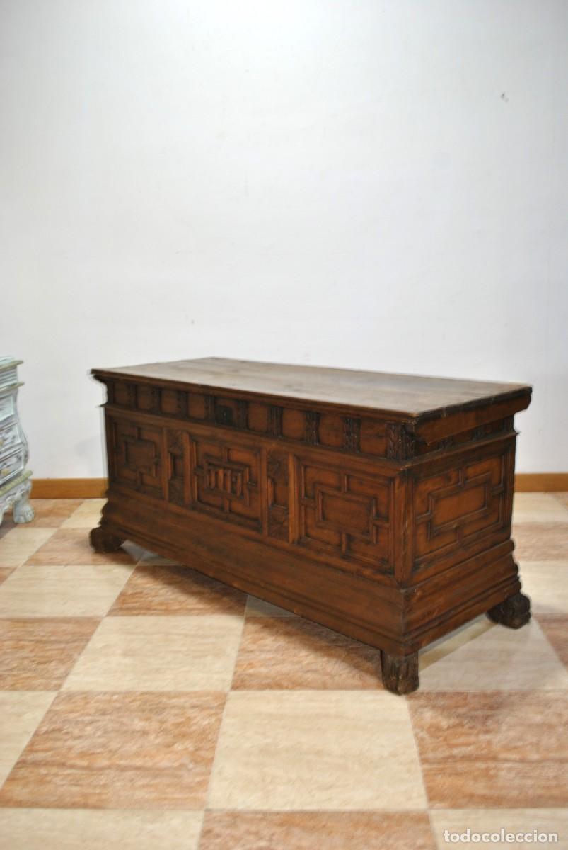 Antig&uuml;edades: ARC&Oacute;N TALLADO MADERA NOGAL - Foto 8