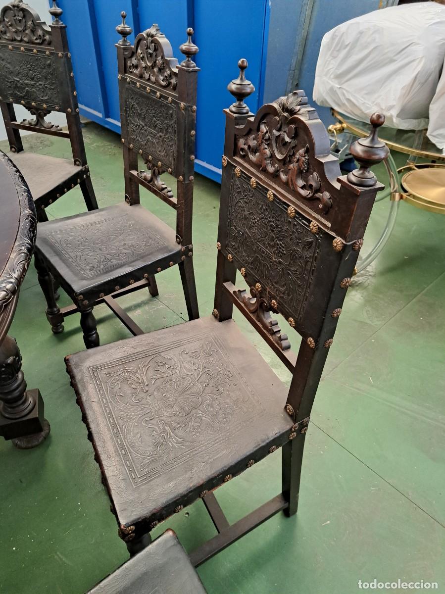 Antig&uuml;edades: mesa y 6 sillas epoca - Foto 2
