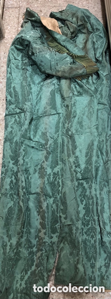 Antig&uuml;edades: Cortinas de seda adamascada - Foto 2