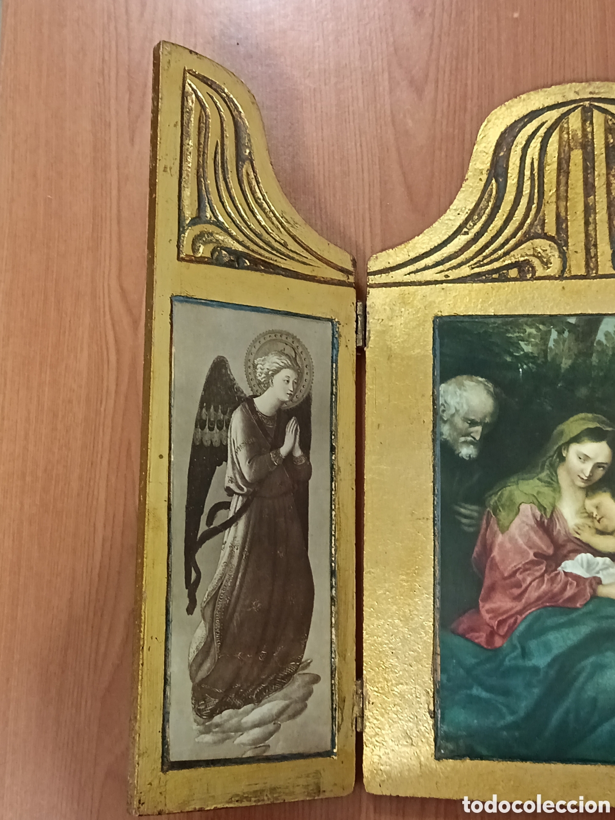 Antig&uuml;edades: Tr&iacute;ptico religioso decorativo - Foto 3