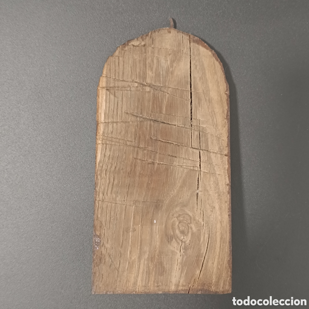 Antig&uuml;edades: Benditera antigua de madera y metal - Foto 7