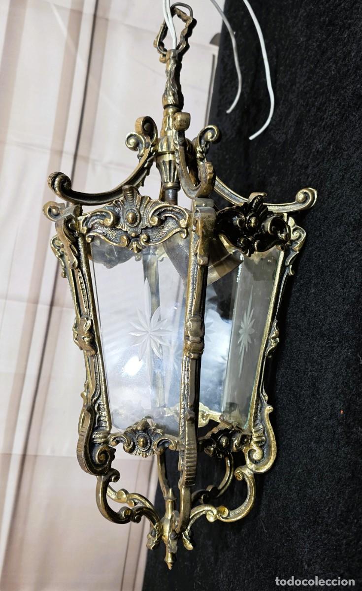 Antig&uuml;edades: Farol de bronce estilo isabelino - Foto 1