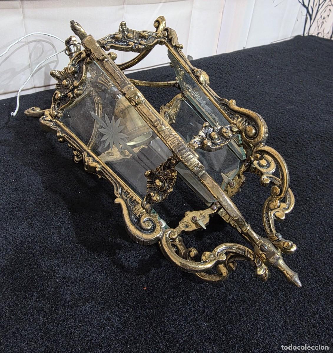 Antig&uuml;edades: Farol de bronce estilo isabelino - Foto 3