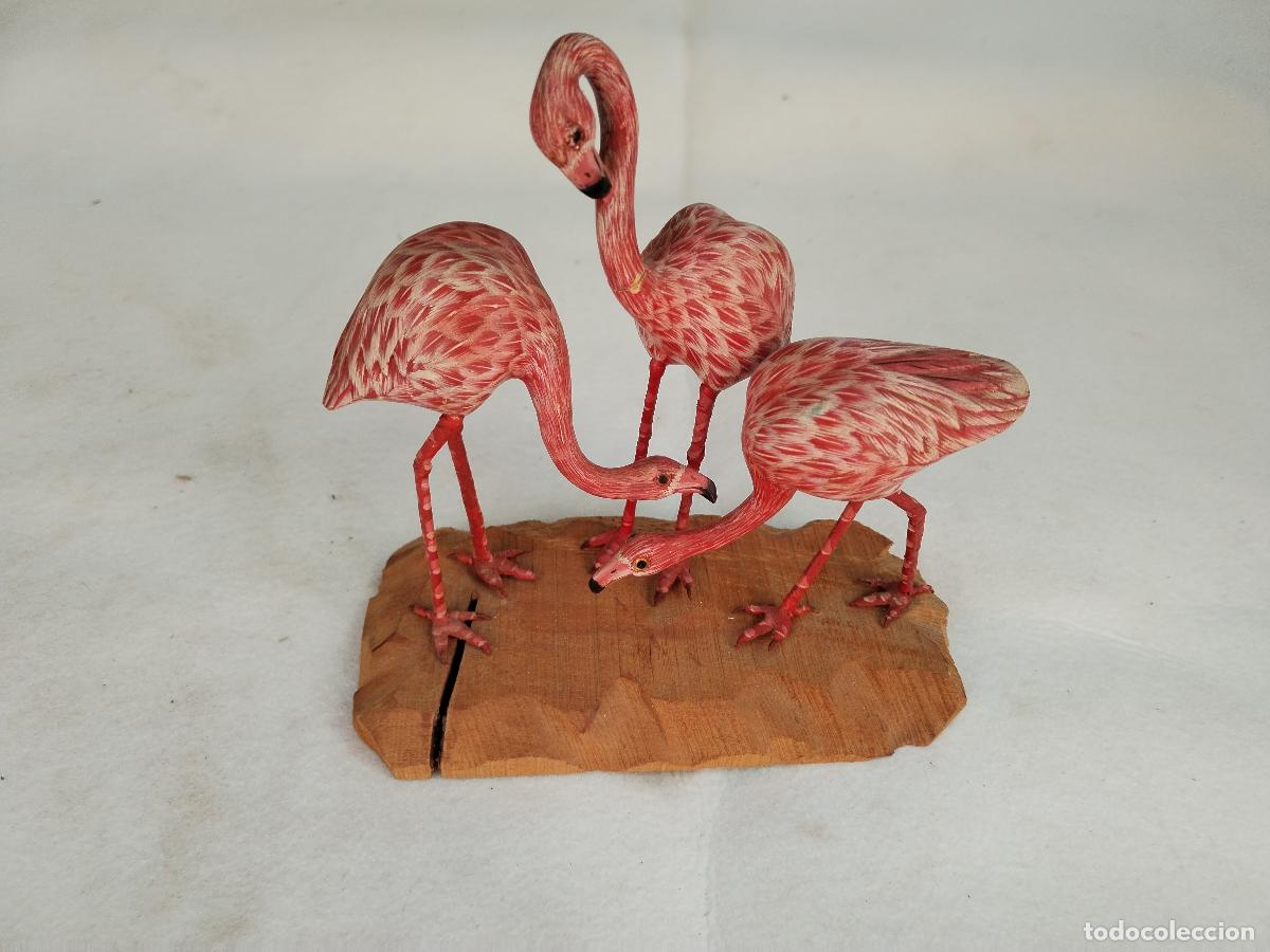 Antig&uuml;edades: flamencos figura de madera - Foto 2