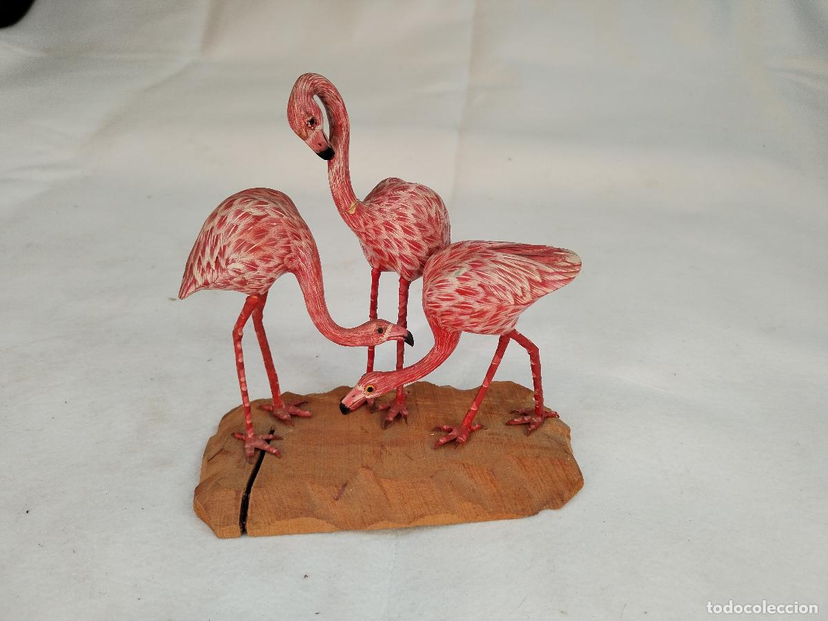 Antig&uuml;edades: flamencos figura de madera - Foto 3