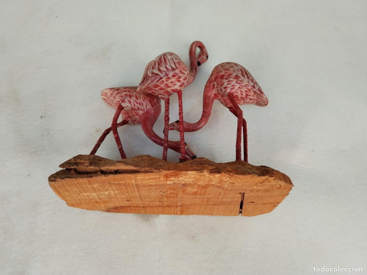 Antig&uuml;edades: flamencos figura de madera - Foto 4