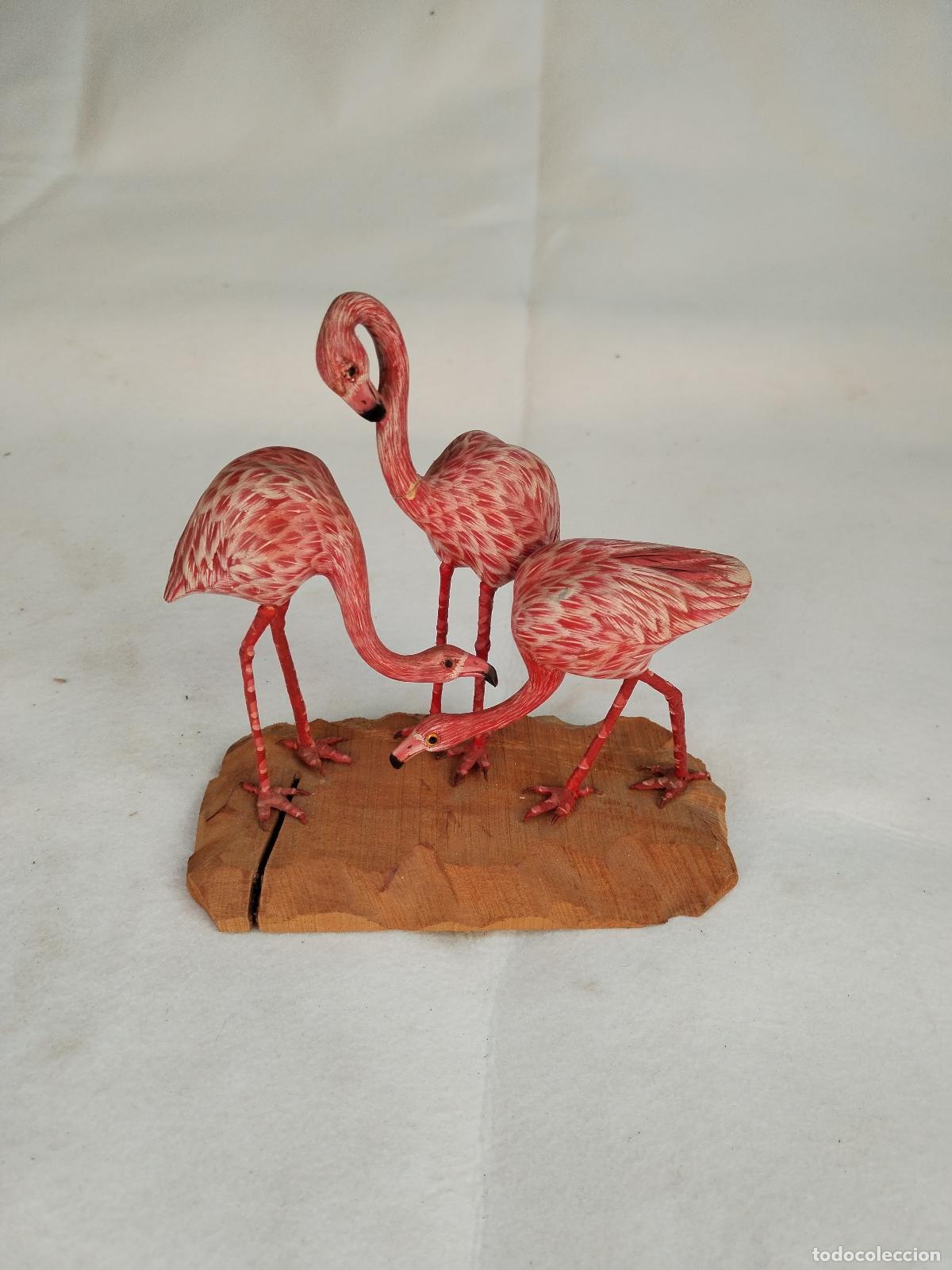 Antig&uuml;edades: flamencos figura de madera - Foto 1