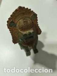Antig&uuml;edades: Le&oacute;n guardi&aacute;n chino (Foo Dog / Shishi) en bronce