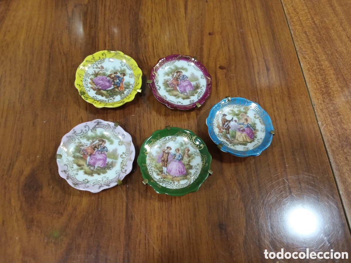 Antig&uuml;edades: Conjunto mini platos Limoges - Foto 2