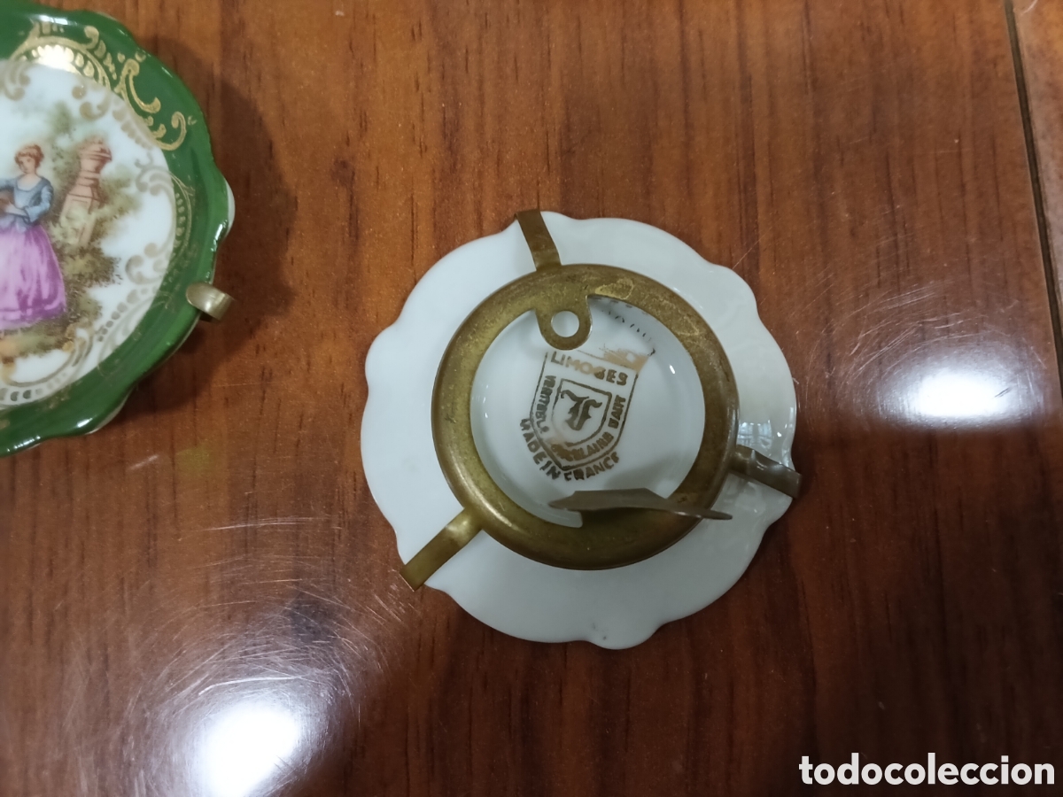Antig&uuml;edades: Conjunto mini platos Limoges - Foto 3