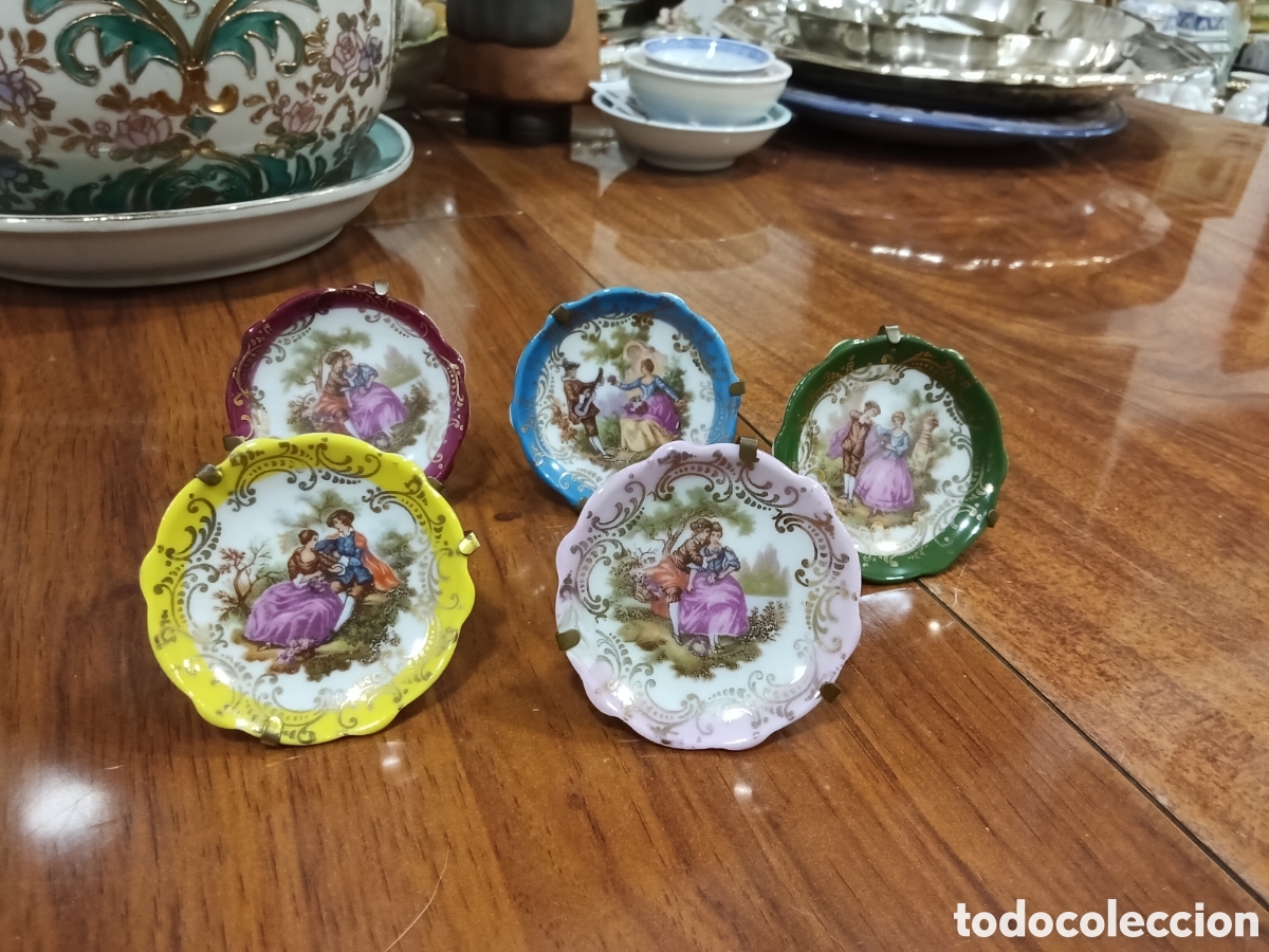 Antig&uuml;edades: Conjunto mini platos Limoges - Foto 4