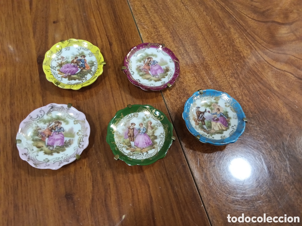 Antig&uuml;edades: Conjunto mini platos Limoges - Foto 1
