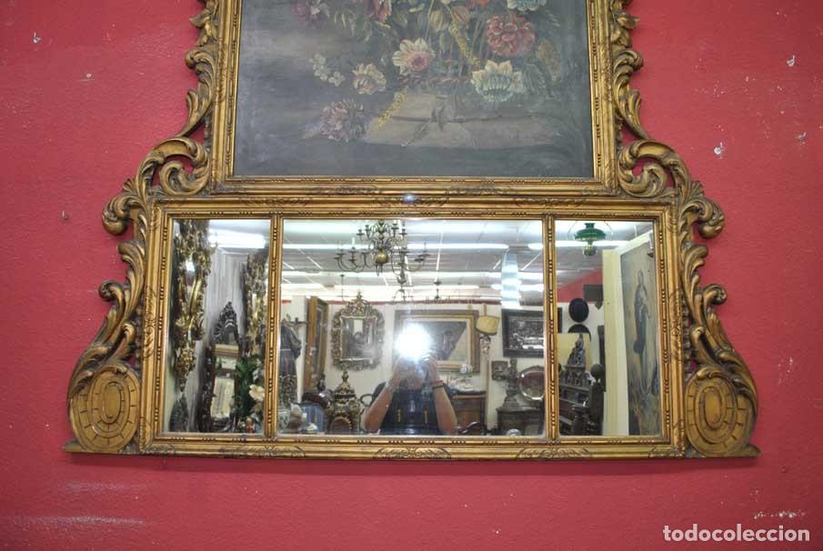 Antig&uuml;edades: ESPEJO TRUMEAU BODEG&Oacute;N FLORES - Foto 3