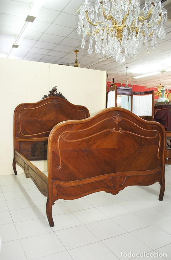 Antig&uuml;edades: CAMA ANTIGUA COMPLETA ESTILO LUIS XV - Foto 3
