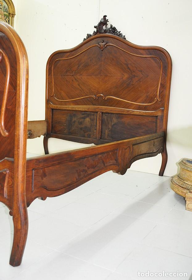 Antig&uuml;edades: CAMA ANTIGUA COMPLETA ESTILO LUIS XV - Foto 7
