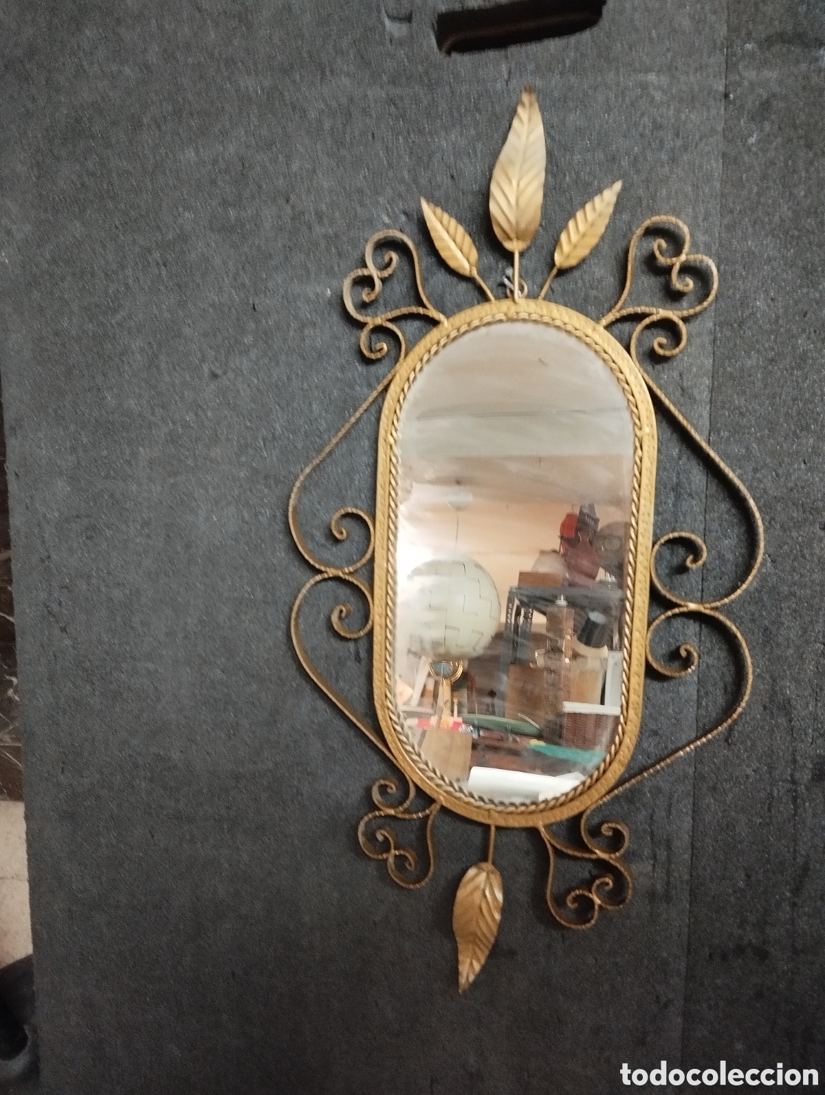 Antig&uuml;edades: Antiguo espejo de hierro forjado - Foto 4