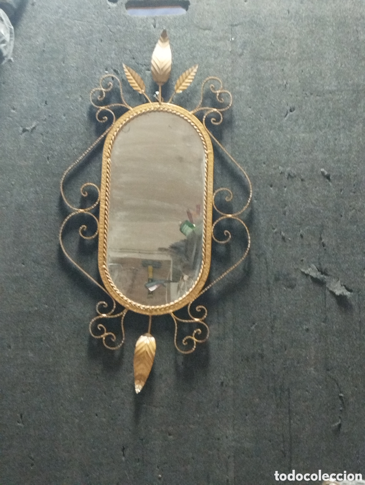 Antig&uuml;edades: Antiguo espejo de hierro forjado - Foto 1