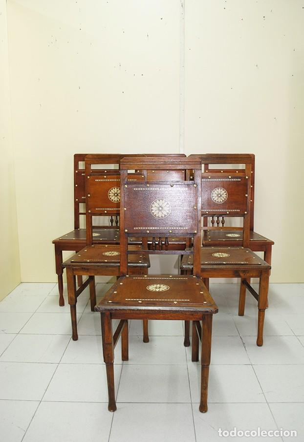 Antig&uuml;edades: CONJUNTO DE 6 SILLAS MODERNISTAS - Foto 2
