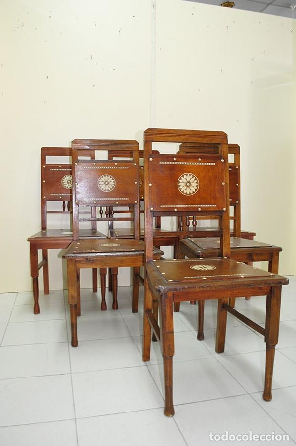 Antig&uuml;edades: CONJUNTO DE 6 SILLAS MODERNISTAS - Foto 3