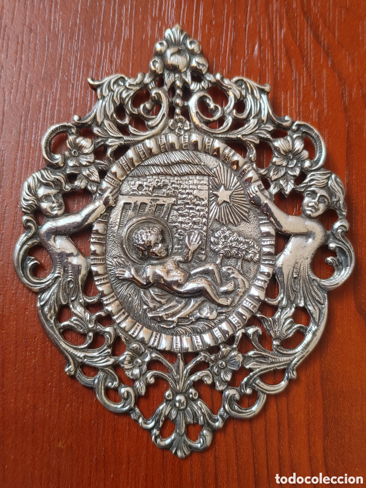 Antig&uuml;edades: Medalla en plata calada. - Foto 2