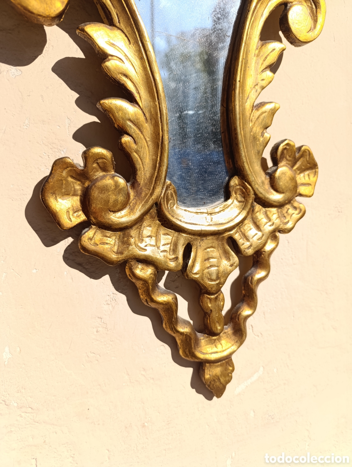Antig&uuml;edades: ESPEJO CORNUCOPIA EN MADERA DORADA. - Foto 15