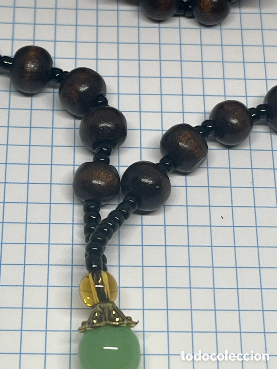 Antig&uuml;edades: CRUCIFIJO DE LAT&Oacute;N CON BOLAS DE MADERA - Foto 8