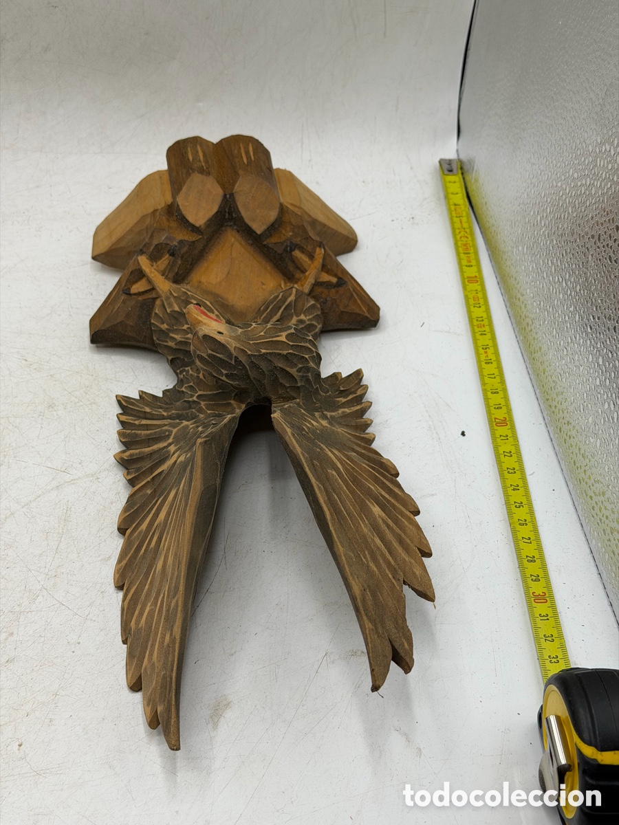 Antig&uuml;edades: Figura de &Aacute;guila tallada en madera - Foto 6