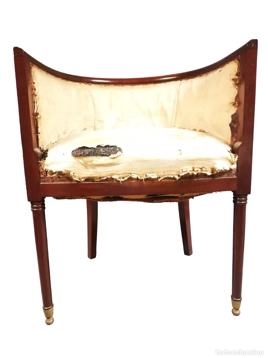 Antig&uuml;edades: SILLON IMPERIO DE MADERA DE CAOBA SIGLO XIX - Foto 10