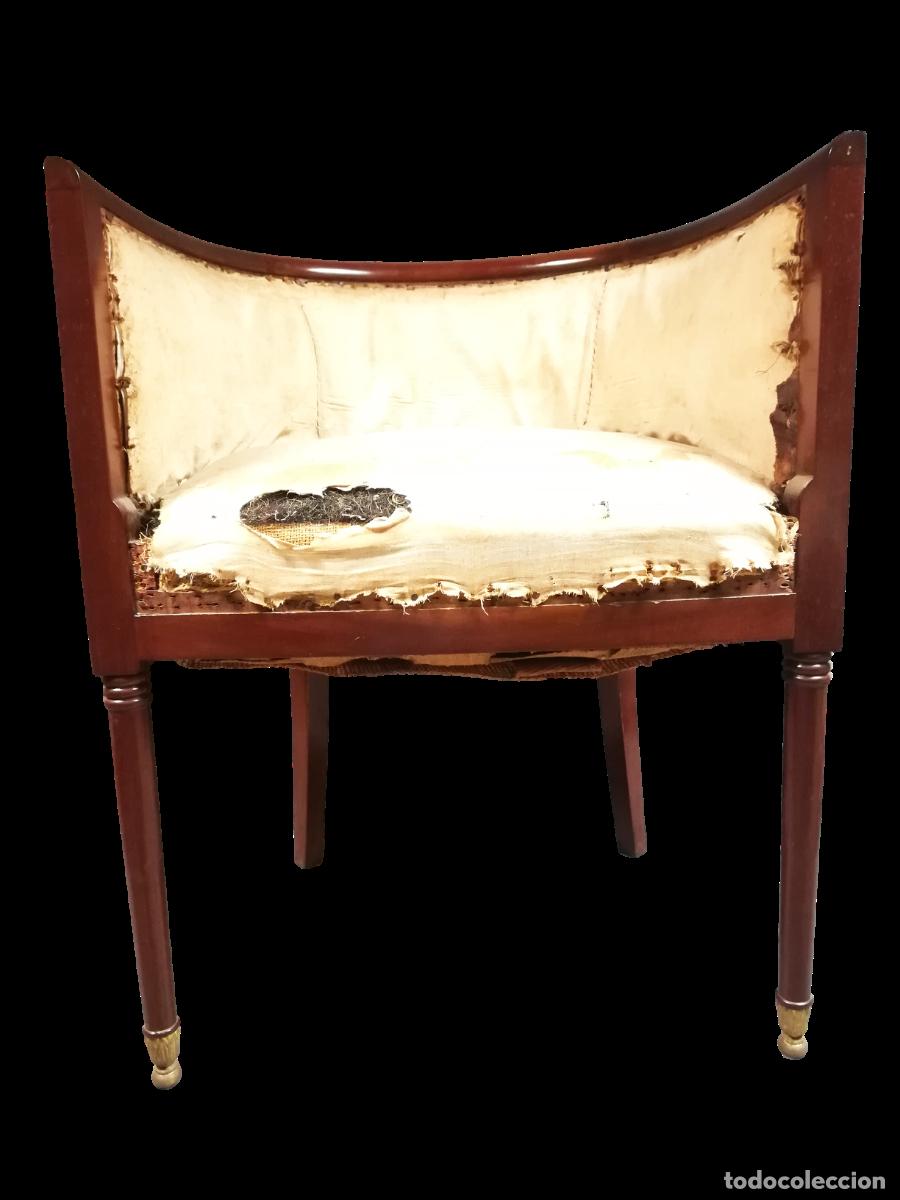Antig&uuml;edades: SILLON IMPERIO DE MADERA DE CAOBA SIGLO XIX - Foto 1