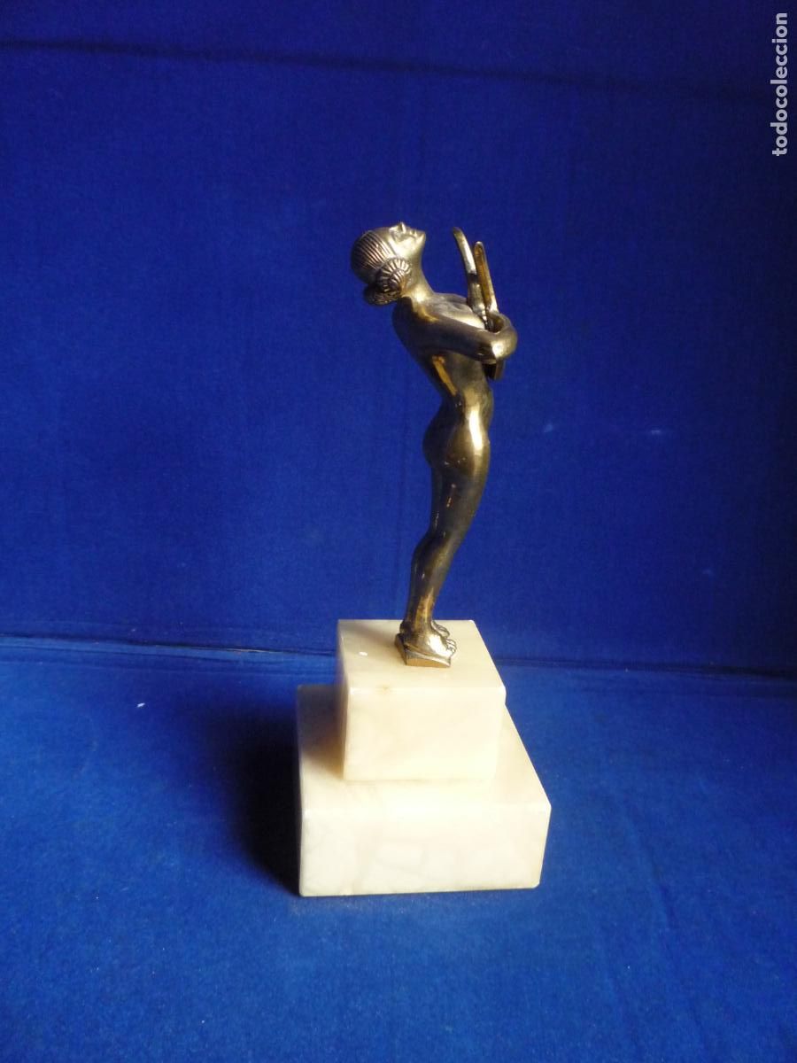 Antig&uuml;edades: FIGURA BRONCE SOBRE MARMOL - Foto 2