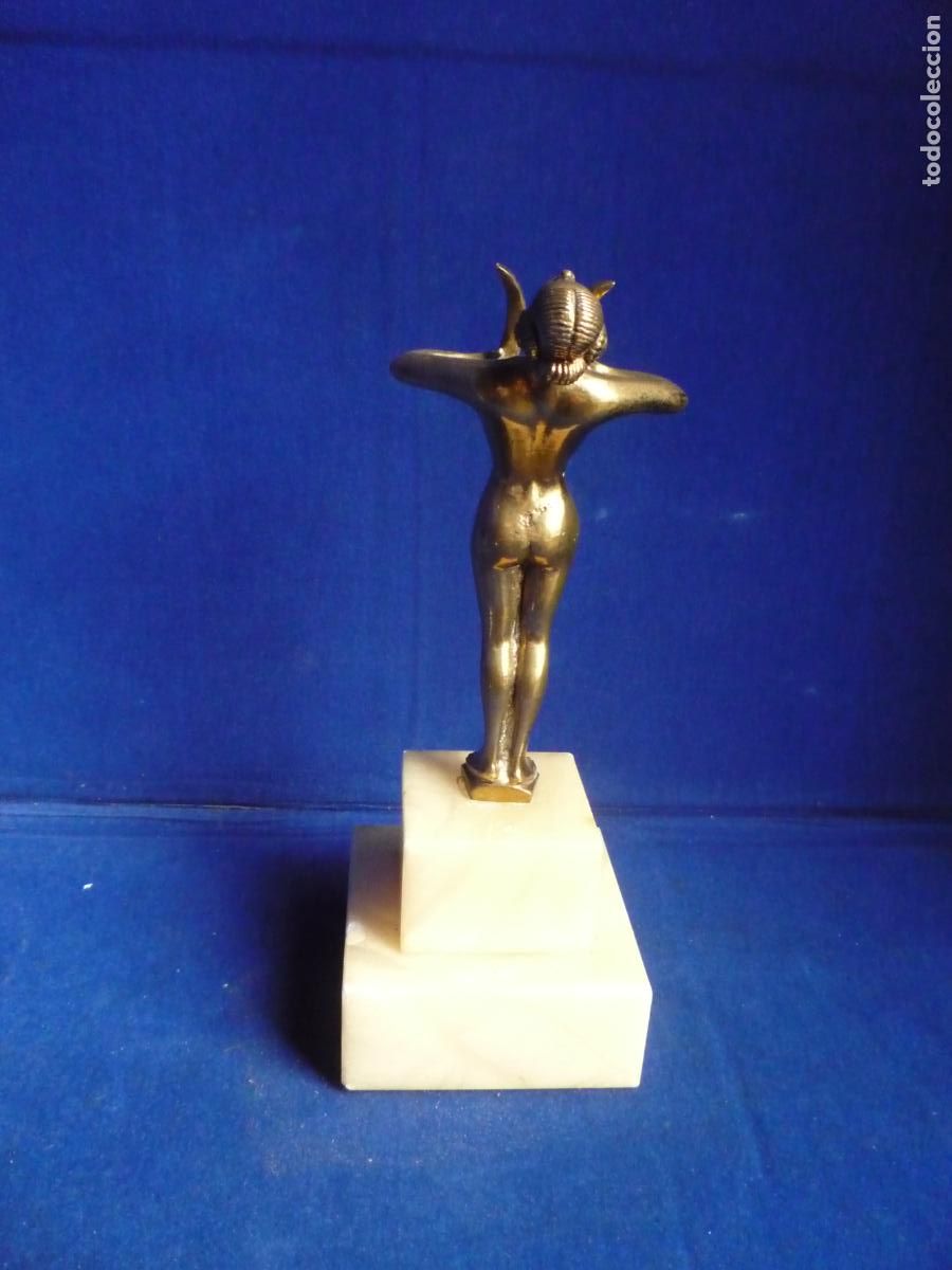 Antig&uuml;edades: FIGURA BRONCE SOBRE MARMOL - Foto 3
