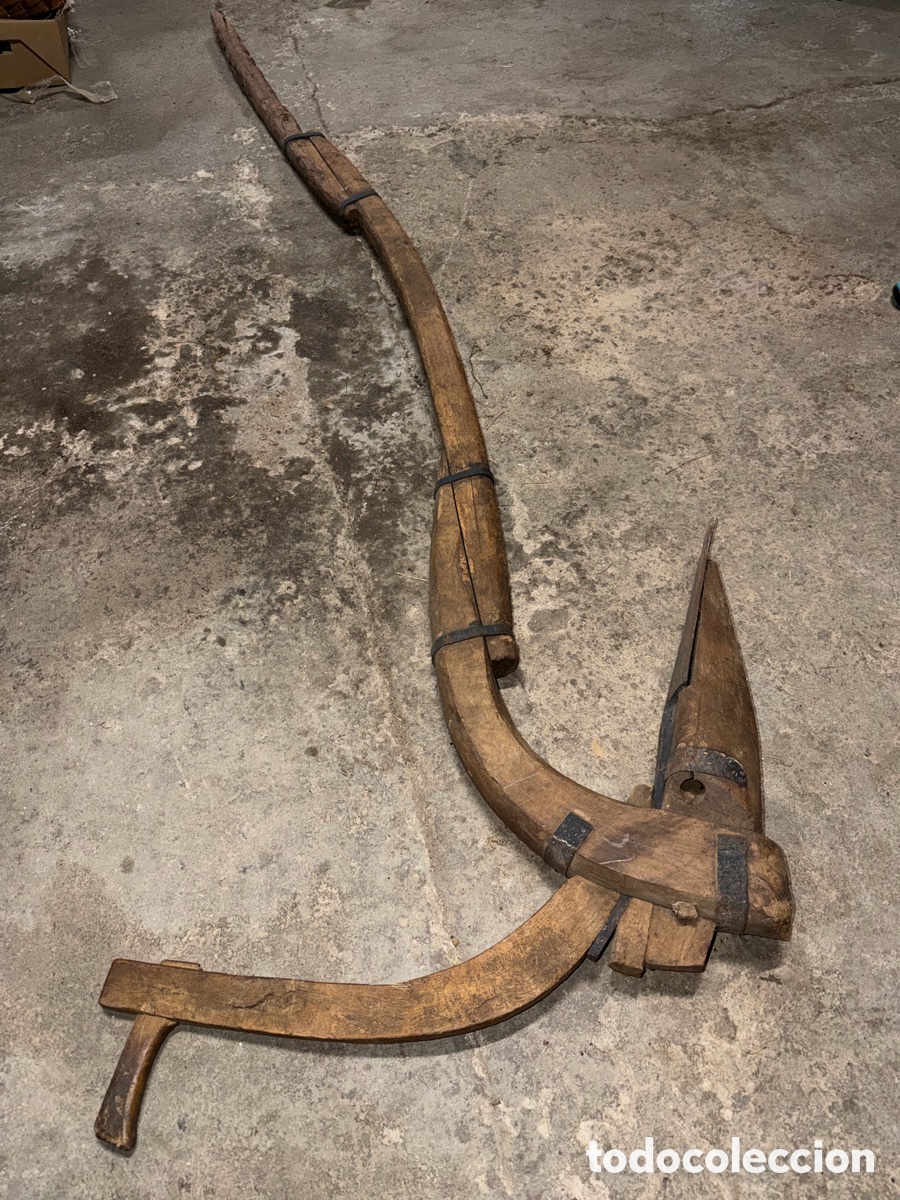 Antig&uuml;edades: Arado Romano de Madera - 3 Metros - Foto 1