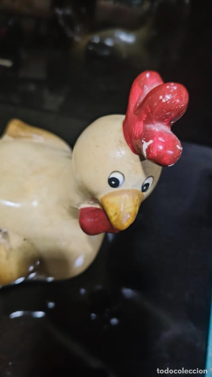 Antig&uuml;edades: Poule c&eacute;ramique &eacute;maill&eacute;e 1950 - Foto 3