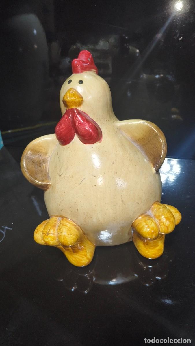Antig&uuml;edades: Poule c&eacute;ramique &eacute;maill&eacute;e 1950 - Foto 1