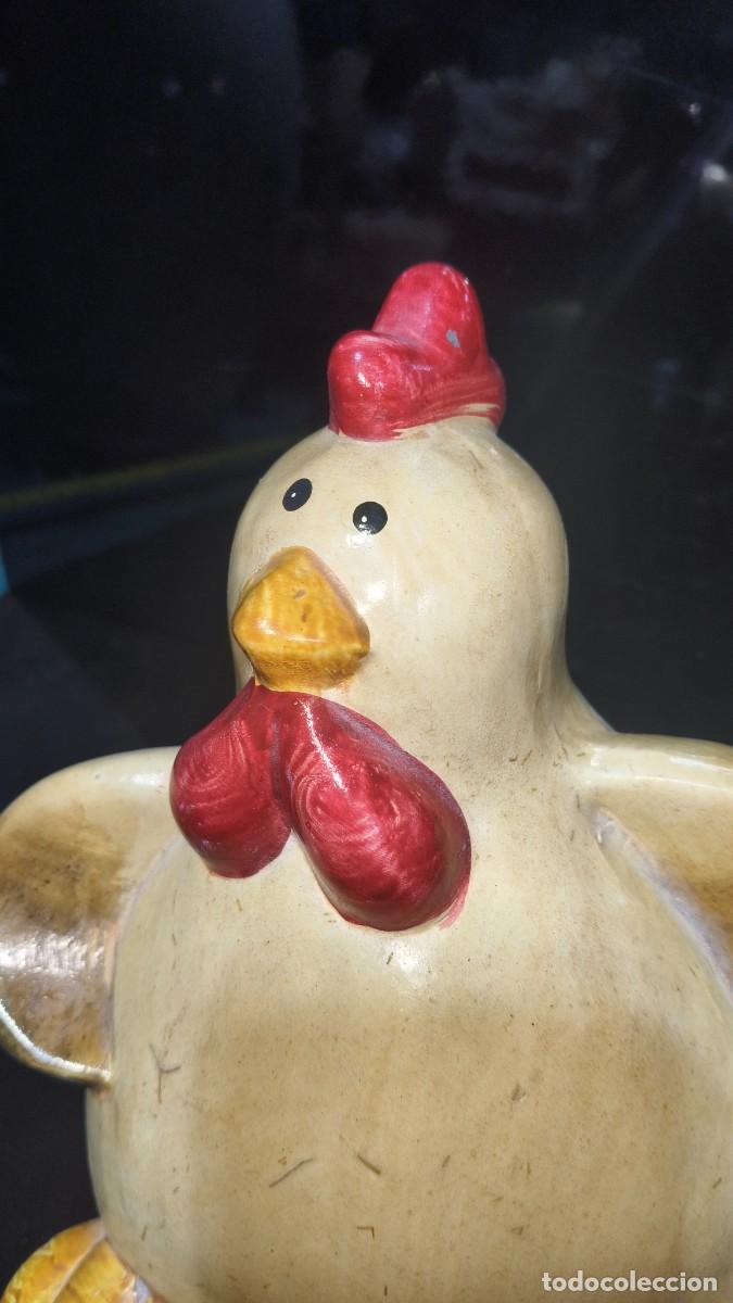 Antig&uuml;edades: Poule c&eacute;ramique &eacute;maill&eacute;e 1950 - Foto 3