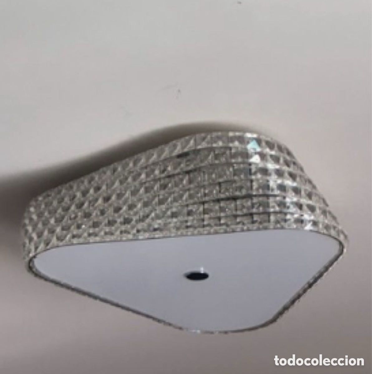 Antig&uuml;edades: Plaf&oacute;n de cristal dise&ntilde;o cromo - Foto 1