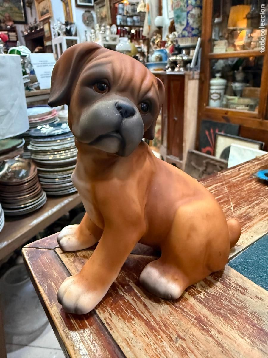 Antig&uuml;edades: PRECIOSO PERRO DE PORCELANA BISCUIT - MEDIDA 13X13 CM